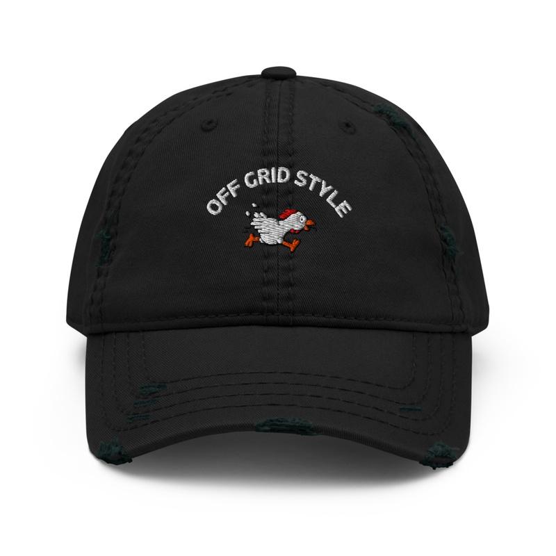 Running Chicken Off Grid Style hat.